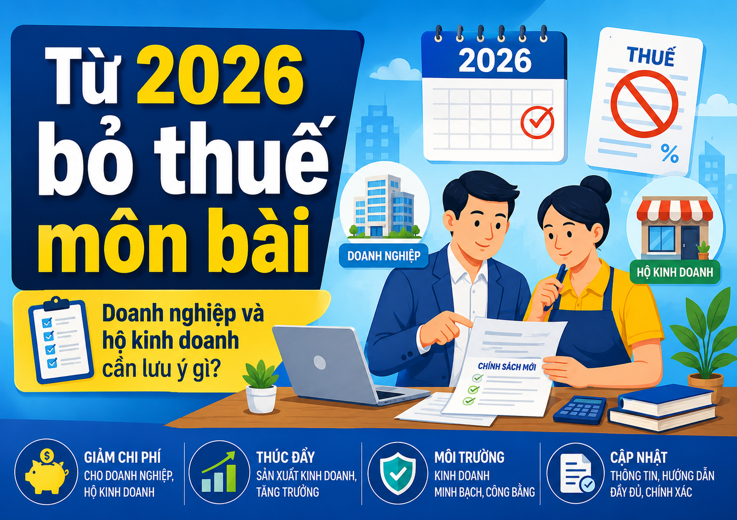 Bỏ thuế khoán từ 2026: Hộ kinh doanh phải kê khai thuế như thế nào?