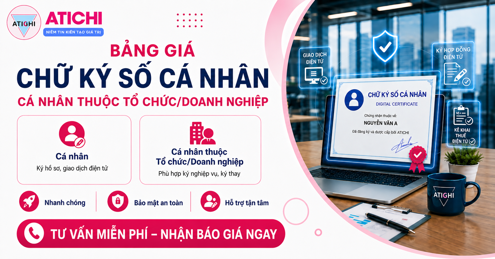 Bảng giá Chữ ký số cá nhân